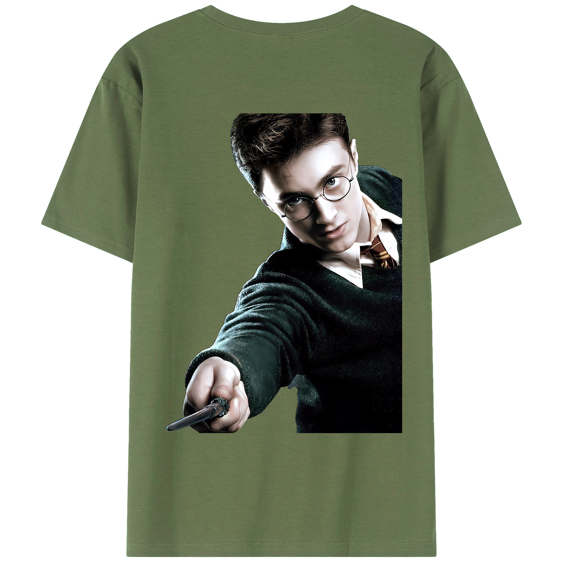 （画像用） Harry Potter ハリー・ポッターシリーズ 綿100％ メンズ半袖Tシャツ（バックプリント） 通気性